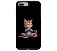 Gato meditando en Pose Zen pacífica Carcasa para iPhone 7 Plus/8 Plus
