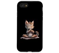 Gato meditando en Pose Zen pacífica Carcasa para iPhone SE (2020) / 7/8