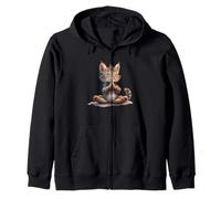 Gato meditando en Pose Zen pacífica Sudadera con Capucha