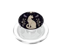 Gato místico Celestial Luna Polilla Botánica Arte Oculto PopSockets PopGrip para MagSafe