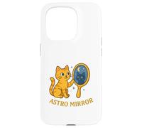 Gato místico cósmico Astro Mirror Carcasa para iPhone 15 Pro