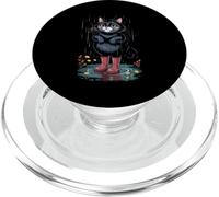 Gato Mojado En Botas De Lluvia De Pie En Un Charco PopSockets PopGrip para MagSafe
