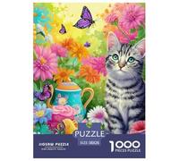 Gato Mono Puzzle 1000 Piezas para La Familia-Rompecabezas Difícil, Apto para Adultos Y Adolescentes A Partir De 12 Años 38x26cm/1000pcs