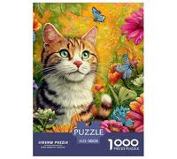 Gato Mono Puzzle 1000 Piezas para La Familia-Rompecabezas Difícil, Apto para Adultos Y Adolescentes A Partir De 12 Años 38x26cm/1000pcs