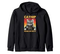 Gato Mugshot Humor Bad Cattitude Kitty Dueño de Mascota Travesuras Arte Sudadera con Capucha