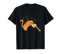 Gato musical con instrumentos de violín niños Camiseta