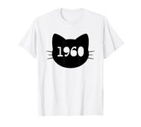 Gato nacido en 1960 Año Cumpleaños Mamá Papá de gato Camiseta