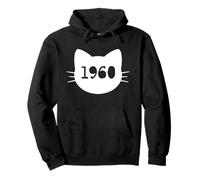 Gato nacido en 1960 Año Cumpleaños Mamá Papá de gato Sudadera con Capucha