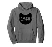 Gato nacido en 1960 Año Cumpleaños Mamá Papá de gato Sudadera con Capucha