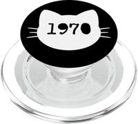 Gato nacido en 1970 Año Cumpleaños Mamá Papá de gato PopSockets PopGrip para MagSafe