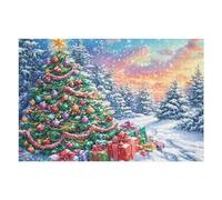 Gato navideño Escena de Nieve Rompecabezas 1000 Piezas Cartón para Niños Mayores 14 Años Tiempo Libre Actividad Antiestrés Más Vendido Detalle Único Original 1000 PCS