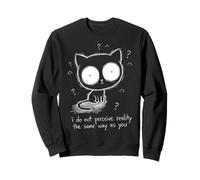 Gato Negro caprichoso garabatos Dibujo Divertido Gato Garabato Sudadera