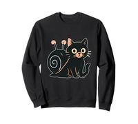 Gato Negro con Concha de Caracol Sudadera