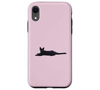 Gato Negro Con Enormes Orejas Vector Art Cut Out Carcasa para iPhone XR