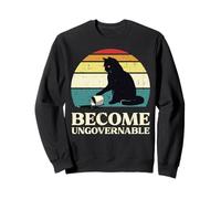 Gato Negro Convertirse en ingobernable Divertido Gatito Hombres Mujeres niños Sudadera