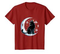 Gato negro Crescent Sailor-Moon Fases Astrología Amante de mascotas Camiseta