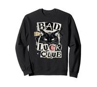 Gato Negro Divertido del Club de la Mala Suerte Sudadera