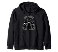 Gato Negro Divertido Gato Negro Ew Gente Divertido Gatos Meowy Funny Sudadera con Capucha