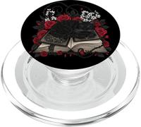 Gato Negro Durmiendo En Brujas Grimorio con Rosas Espinas PopSockets PopGrip para MagSafe