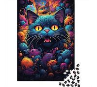 Gato Negro fantástico Puzzle de 1000 Piezas Papel para Adultos Ratones Coloridos sueño Juego de Puzzle 1000 Piezas Relajante Familiar Regalo 70x50cm/1000pcs