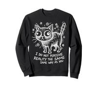 Gato Negro garabatos Dibujo Divertido Garabato Arte caprichoso Sudadera