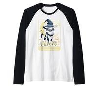 Gato Negro Halloween Salem Club de Lectura Bruja Vintage Camiseta Manga Raglan