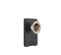 Gato Negro Jugando en una Caja de cartón Aullando PopSockets PopWallet para MagSafe