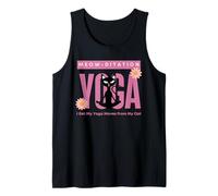 Gato Negro Meow-Ditation: Recibo mis Movimientos de Yoga de mi Gato Camiseta sin Mangas