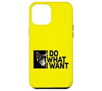 gato negro miau estilo independiente chica ojos verdes Carcasa para iPhone 12 Pro Max