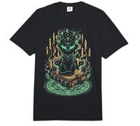 Gato Negro Místico Grimorio Brujería Gótico Oculto Comfort Colors Adult Heavyweight T-Shirt