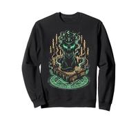 Gato Negro Místico Grimorio Brujería Gótico Oculto Sudadera