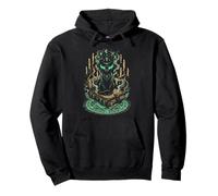 Gato Negro Místico Grimorio Brujería Gótico Oculto Sudadera con Capucha