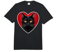Gato Negro Ojos Amarillos Cor Comfort Colors Adult Heavyweight T-Shirt