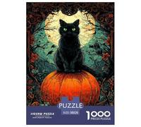 Gato Negro Puzzle 1000 Piezas para La Familia-Rompecabezas Difícil, Apto para Adultos Y Adolescentes A Partir De 12 Años 38x26cm/1000pcs