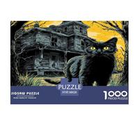 Gato Negro Puzzle 1000 Piezas para La Familia-Rompecabezas Difícil, Apto para Adultos Y Adolescentes A Partir De 12 Años 38x26cm/1000pcs