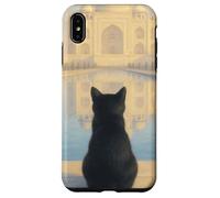 Gato Negro Taj Mahal Amanecer India Viajero Felino Carcasa para iPhone XS MAX