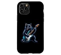 Gato negro tocando guitarra Rock and Roll Rock Star Design Carcasa para iPhone 11 Pro