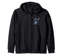 Gato negro tocando guitarra Rock and Roll Rock Star Design Sudadera con Capucha