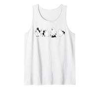 Gato negro y fantasma espeluznante temporada amante de las mascotas de Halloween Camiseta sin Mangas