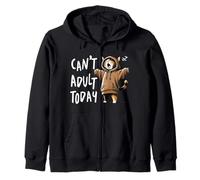 Gato No Puedo Ser Adulto Hoy Meme Perezoso Sudadera con Capucha