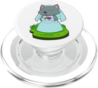 Gato Novia Flores Boda PopSockets PopGrip para MagSafe