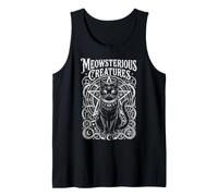 Gato Oculto Criaturas Meowsterious Bruja Felina Familiar Camiseta sin Mangas