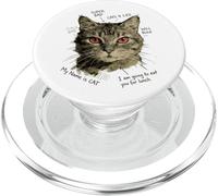 Gato Ojos Rojos Super Bad Street Style Vibes PopSockets PopGrip para MagSafe