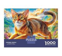 Gato Oriental de Pelo Corto Rompecabezas 1000 Piezas,Puzzle Difícil para La Familia - Tiempo De Calidad Y Diversión 52x38cm/1000pcs