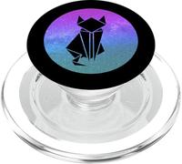 Gato Origami Galaxia Vaporwave Estética Animales Retro PopSockets PopGrip para MagSafe