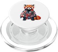 Gato Oso Kymono en Origami Still Haori Red Panda PopSockets PopGrip para MagSafe