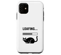 Gato, pantalla de carga, solo pan de gato que es un gato holgazán Carcasa para iPhone 11