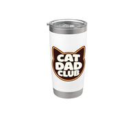 Gato Papá Club Hombre Niño Dueño Amante Día del Padre Papa Papá Papá Vaso térmico de acero inoxidable de doble pared