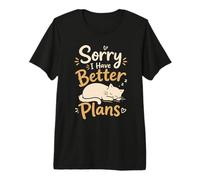 Gato Perezoso Divertido Mejores Planes Camiseta Premium