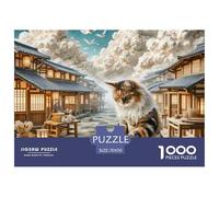 Gato Persa 1000 Pièces Puzzles Pour Adultes Et Enfants À Partir De 14 ANS Sur Le Thème De Mascota Animal Qualité Supérieure Défi Jouets Loisir Détente Écologique 70x50cm/1000pcs